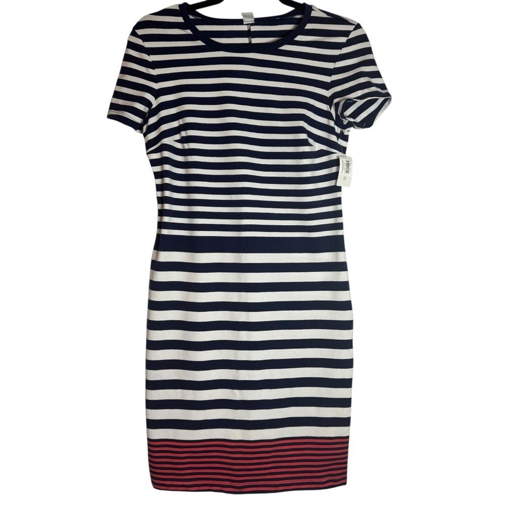 NWT Old Navy White and Navy Striped Extra Small T-Shirt Dress